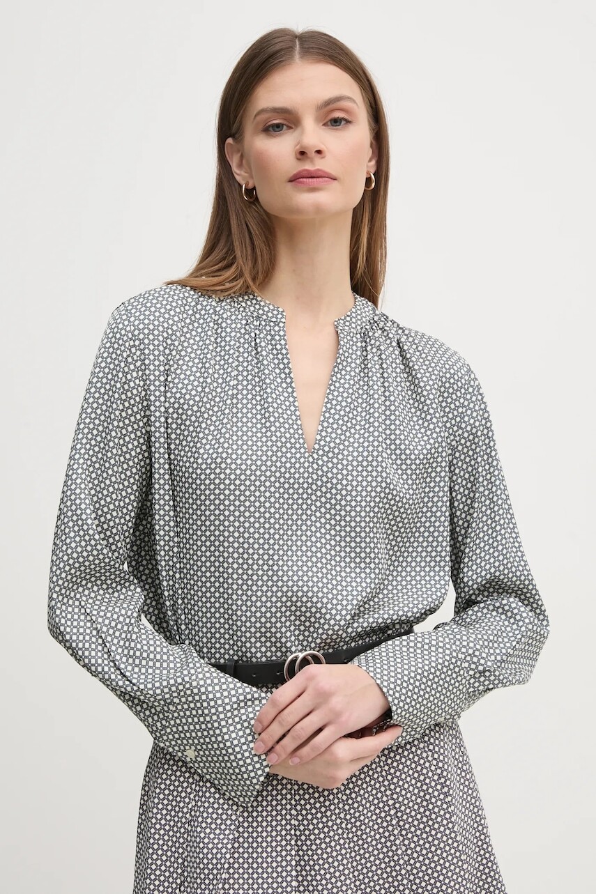 Blúzka Tommy Hilfiger dámska, šedá farba, vzorovaná, WW0WW44999