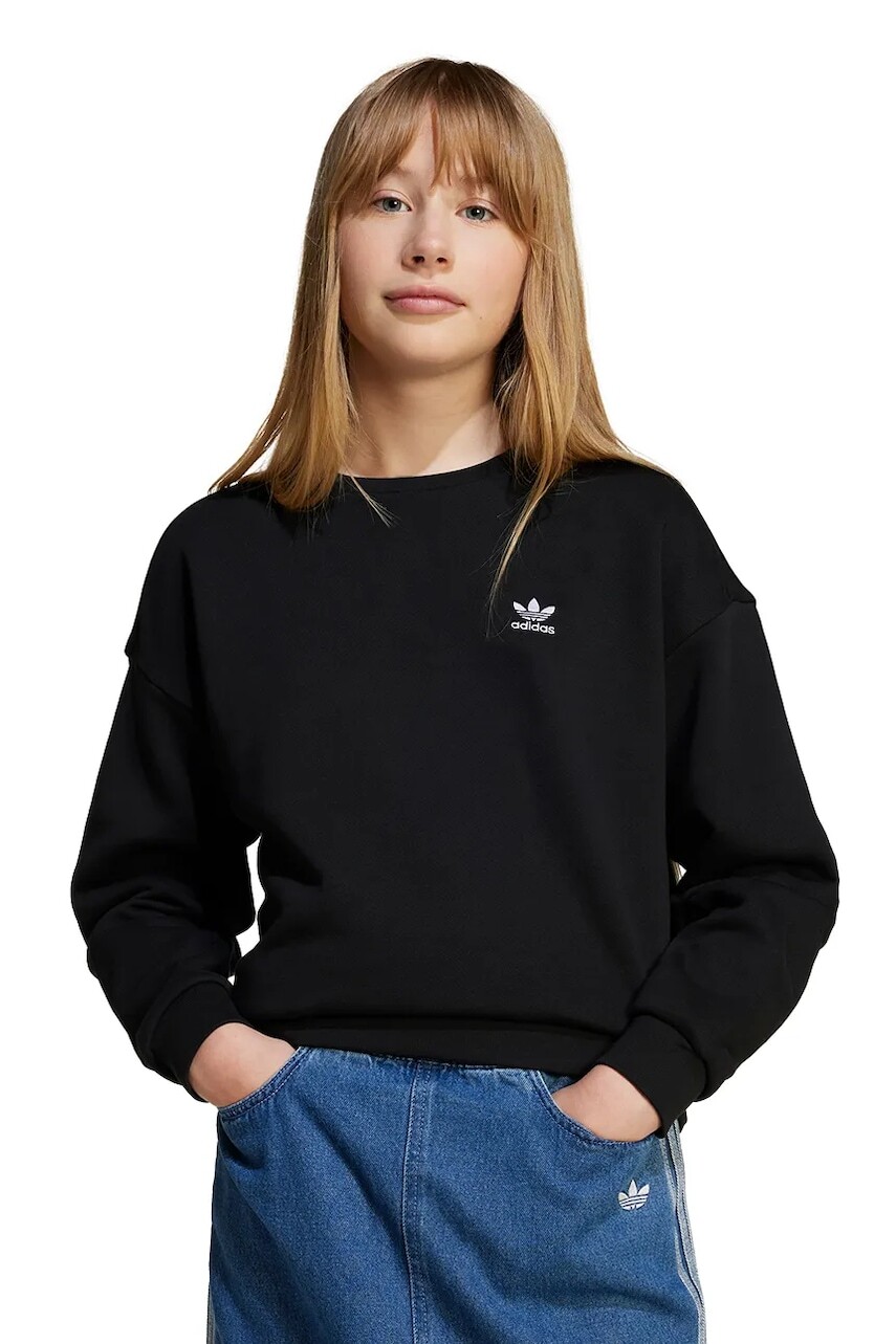 Bavlnená mikina adidas Originals čierna farba, jednofarebná, JC5668