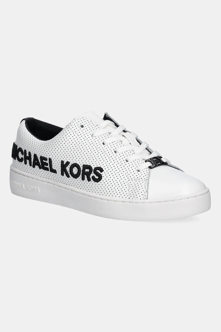 Kožené tenisky MICHAEL Michael Kors Keaton biela farba, 43R5KEFS1L.001