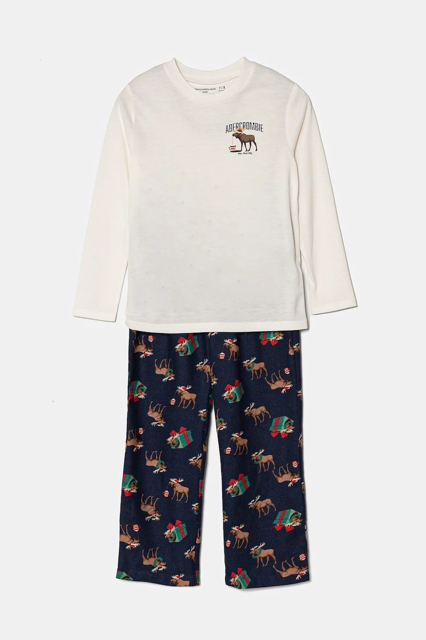 Pyžamo Abercrombie & Fitch béžová farba, vzorované, KI213-4021