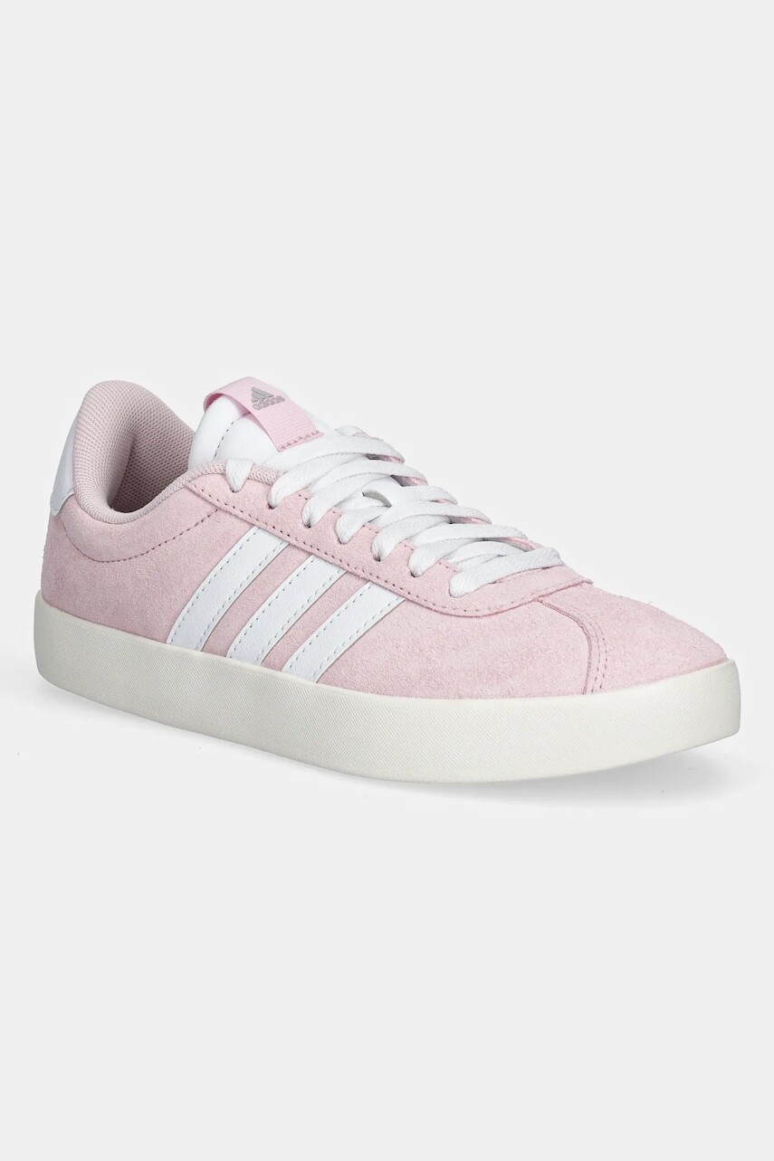 Semišové tenisky adidas Vl Court 3.0 ružová farba, JP5325