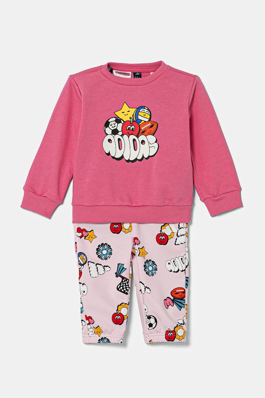 Detská tepláková súprava adidas ružová farba, JD0061
