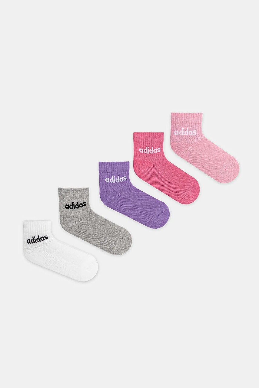 Detské ponožky adidas Performance 5-pak ružová farba, JF8541