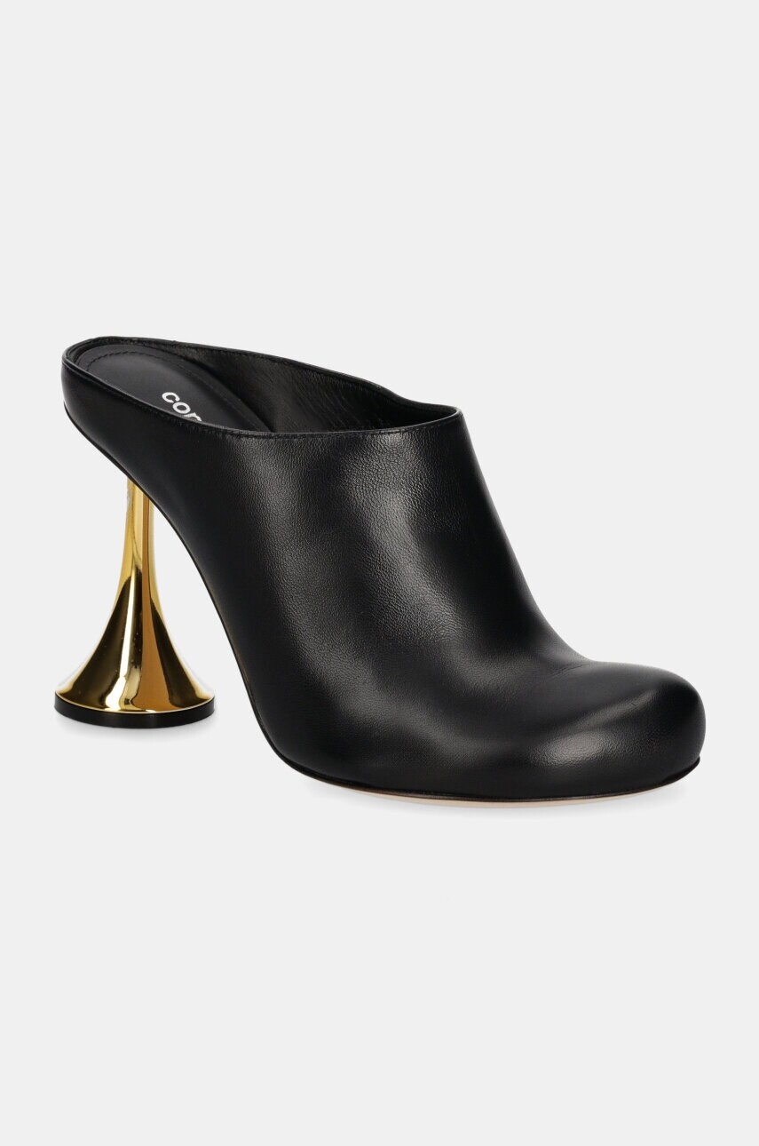 Šľapky Coperni Orchestra Closed Mule Heel dámske, čierna farba, na vysokom podpätku, COPSH60F6014