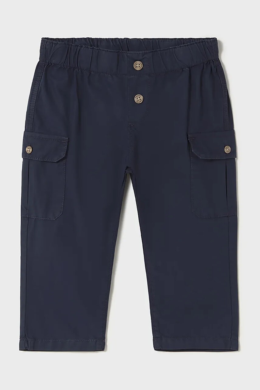 Detské bavlnené nohavice Mayoral šedá farba, jednofarebné, 1581