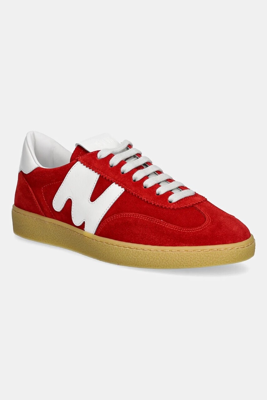 Semišové tenisky MSGM červená farba, 3841MDS021