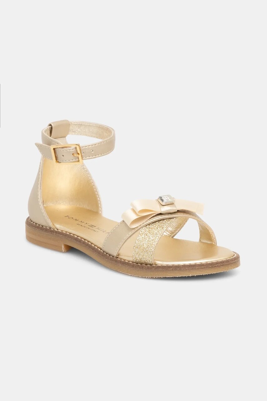 Detské sandále Tommy Hilfiger zlatá farba, T4A2-33943