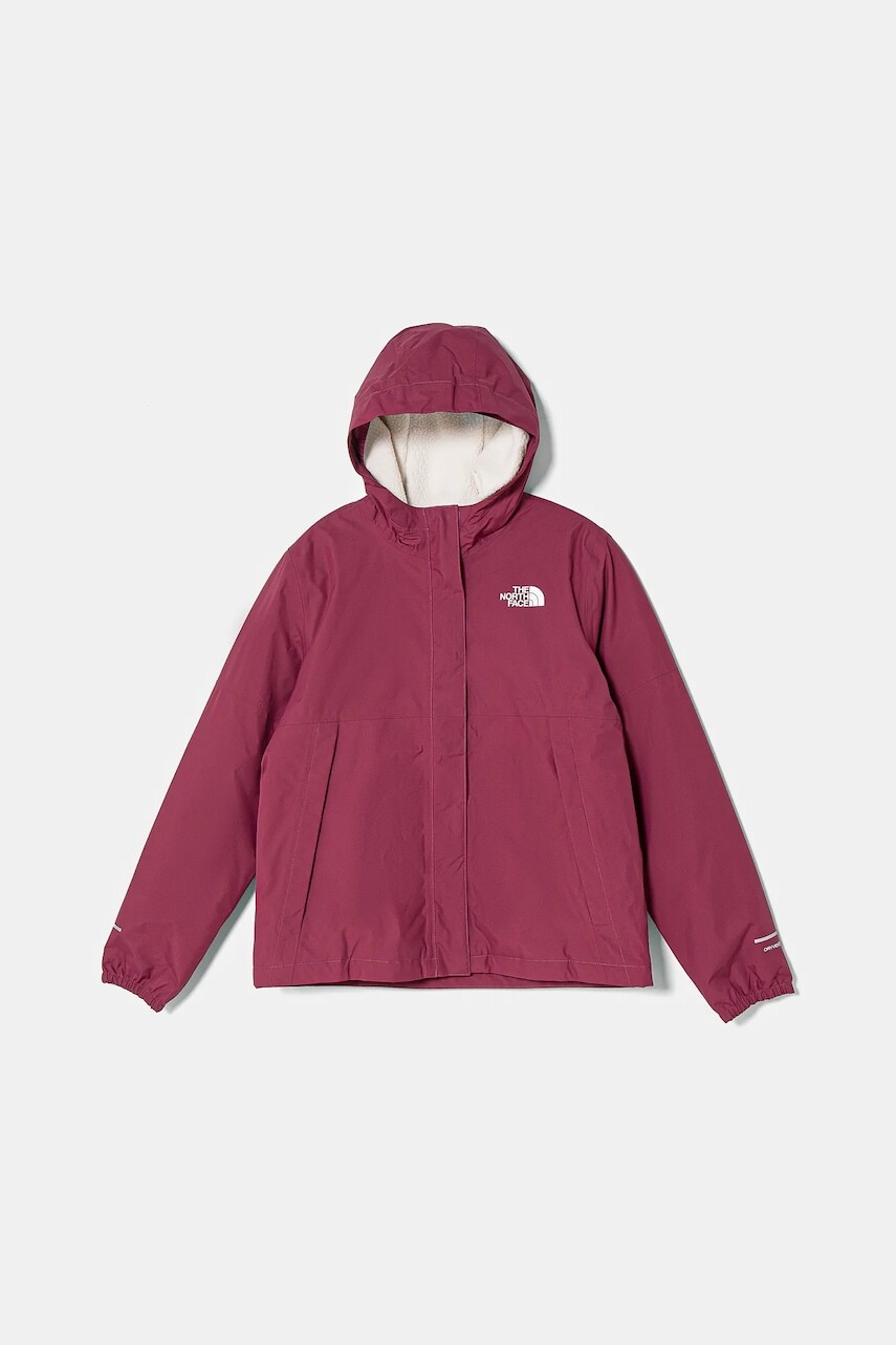 Detská bunda The North Face WARM ANTORA RAIN JACKET fialová farba, NF0A873R6EO1