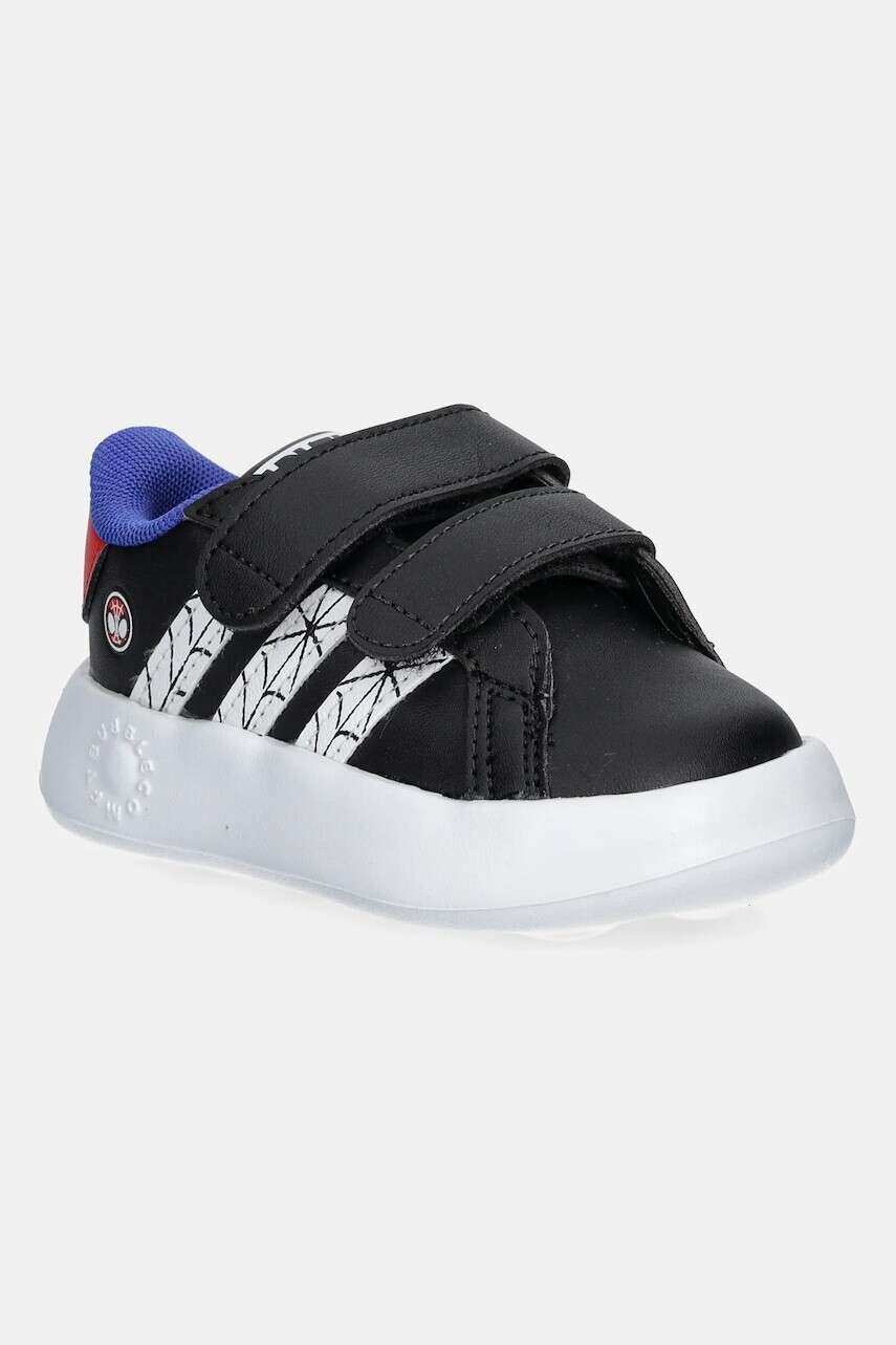 Detské tenisky adidas GRAND COURT SPIDER-MAN čierna farba, JS0743