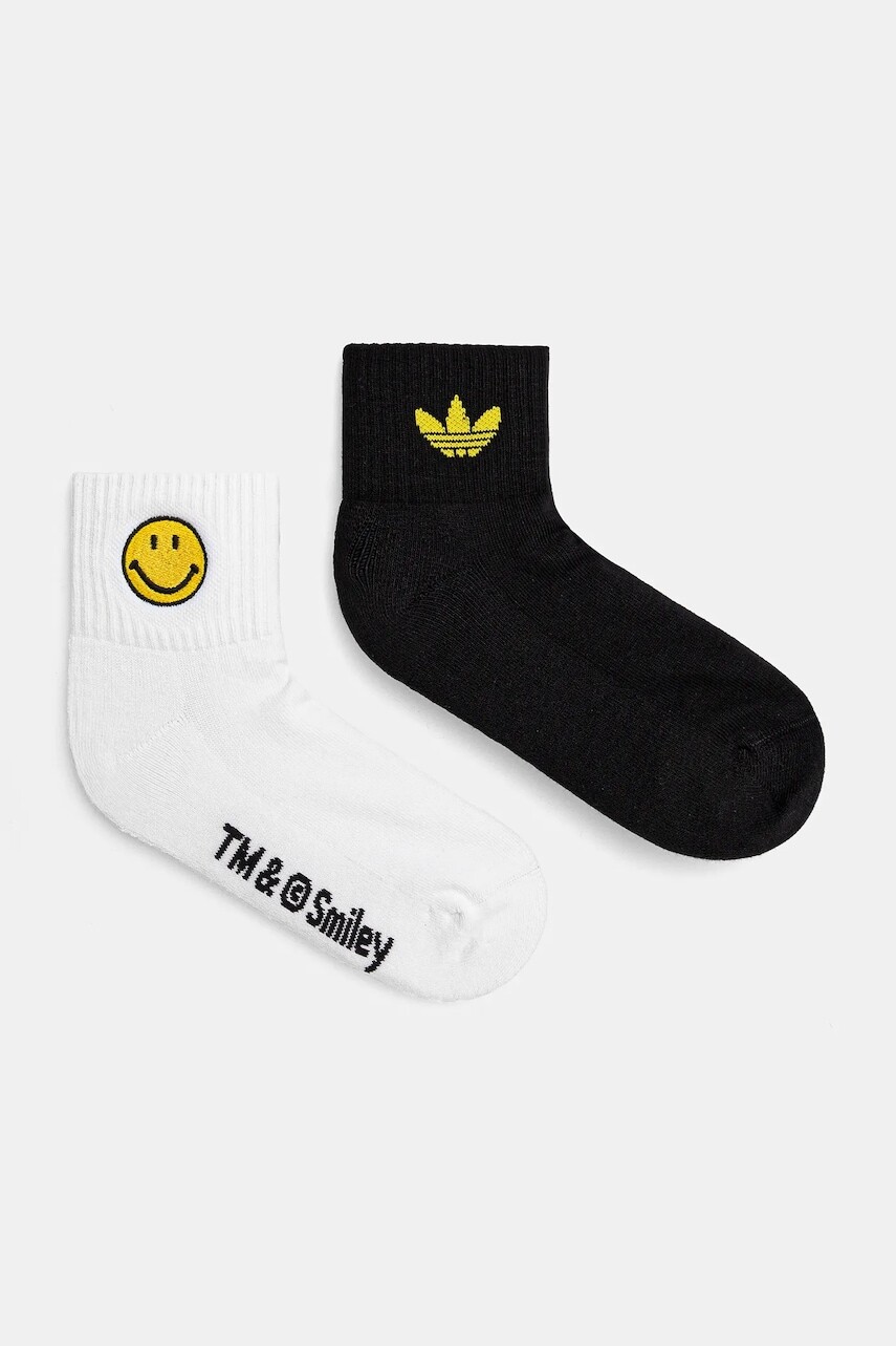 Ponožky adidas Originals X Smiley 2-pak biela farba, JC8632