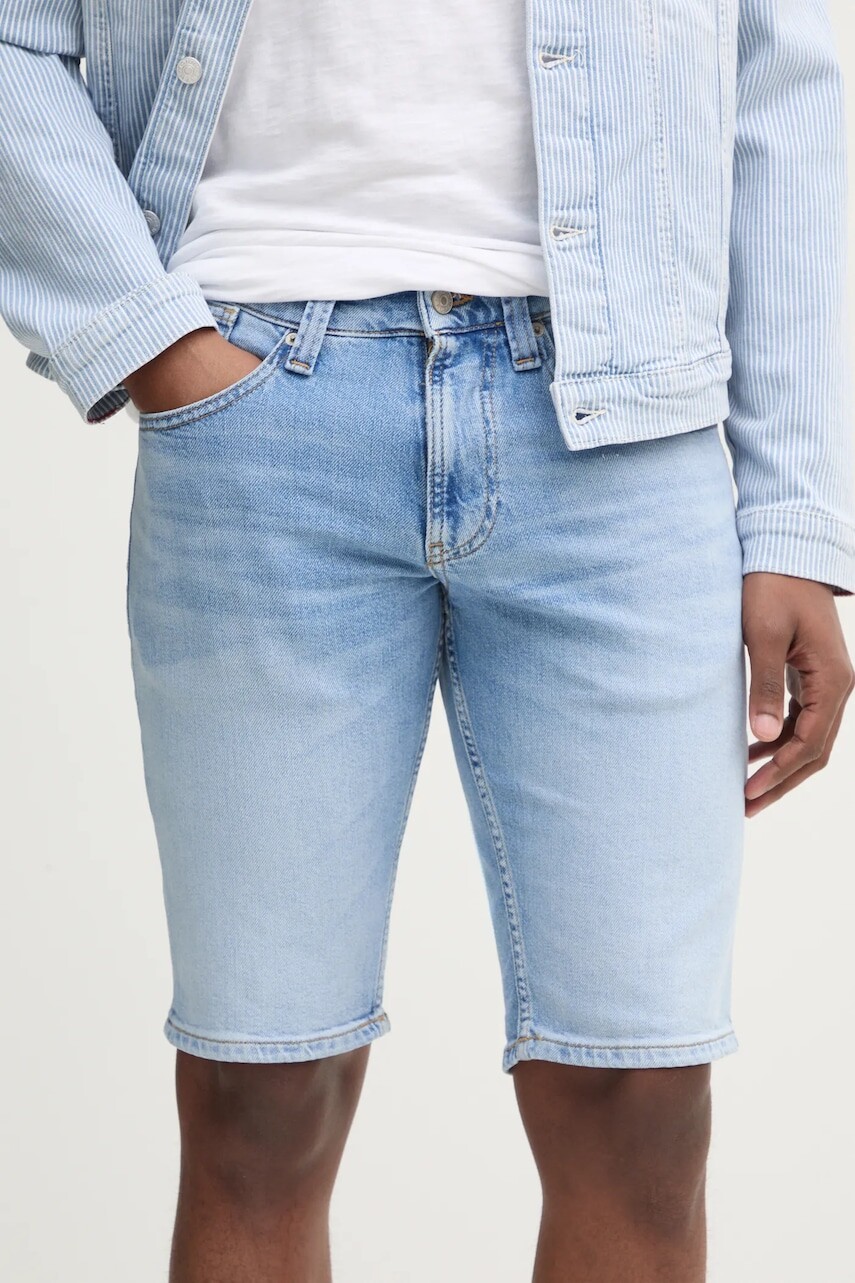 Rifľové krátke nohavice Tommy Jeans pánske, DM0DM20962