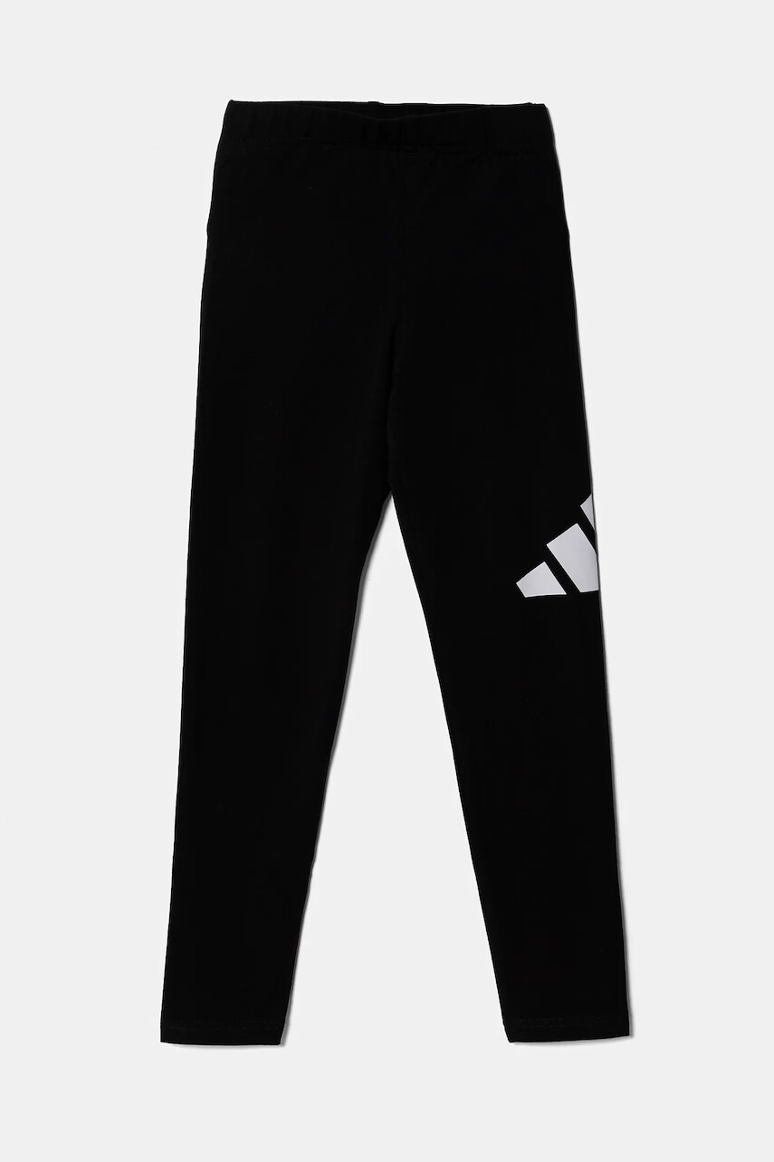 Detské legíny adidas čierna farba, s potlačou, JC9632