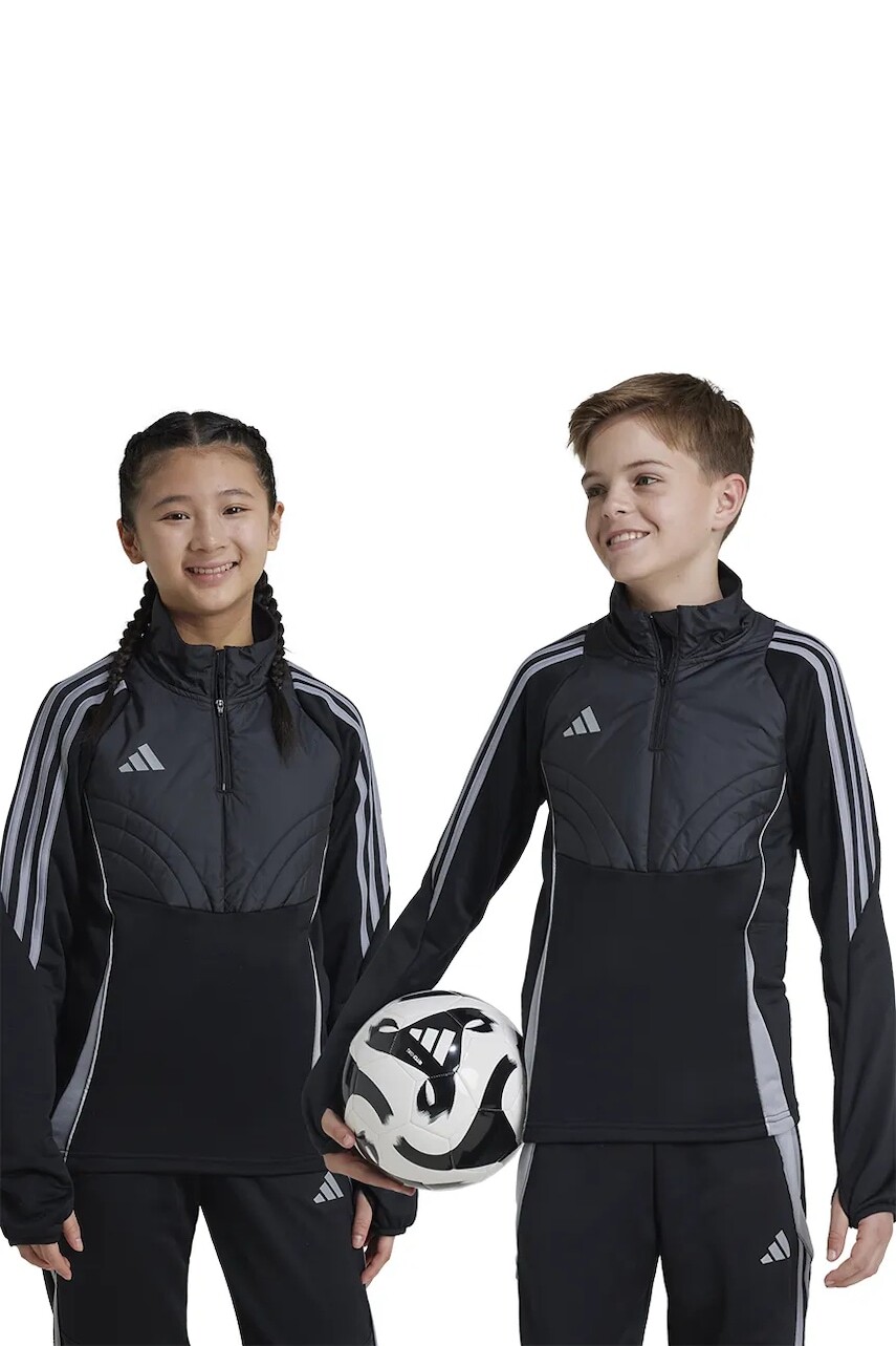 Detská mikina adidas Performance čierna farba, s potlačou, IM9970