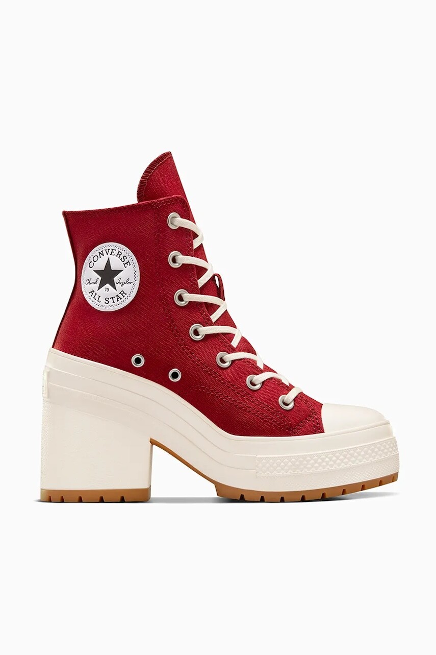 Tenisky Converse Chuck 70 De Luxe Heel dámske, červená farba, A12576C