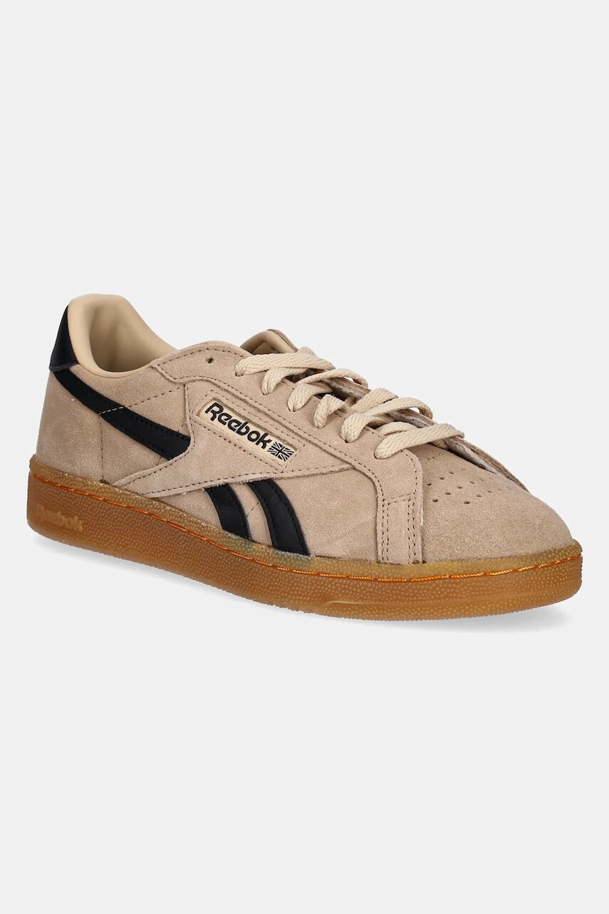 Semišové tenisky Reebok Classic CLUB C GROUNDS UK béžová farba, 100229643