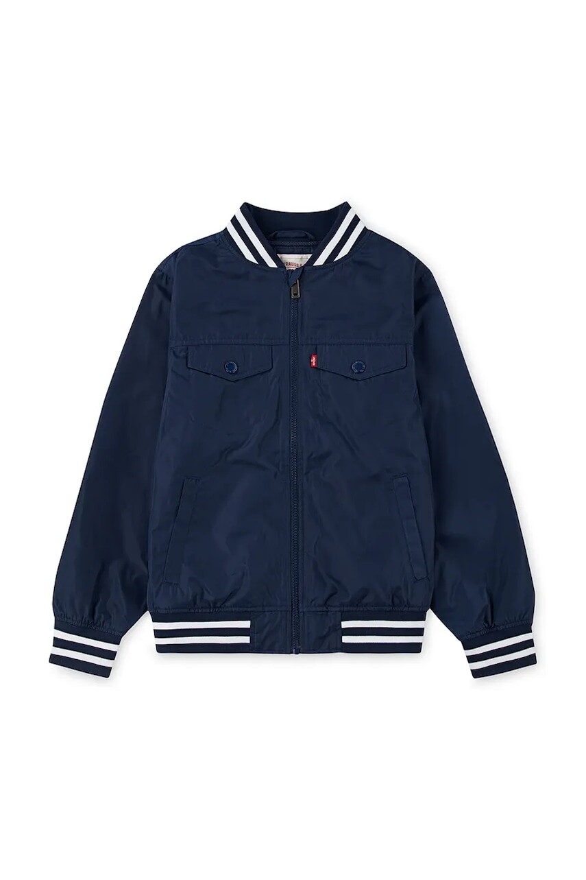 Detská bunda bomber Levi's MESHED LINED BOMBER tmavomodrá farba, 8EM726