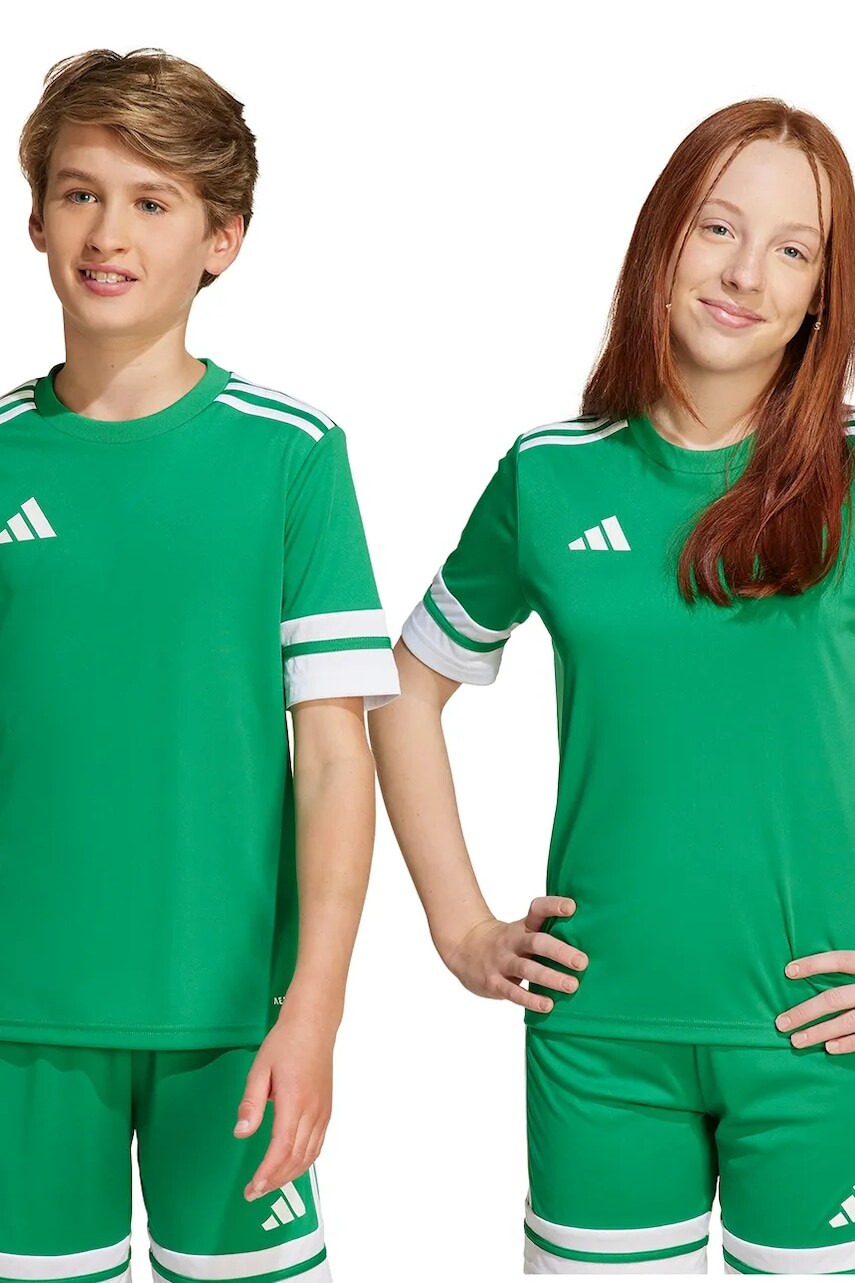 Detské tričko adidas Performance zelená farba, s potlačou, JN7486