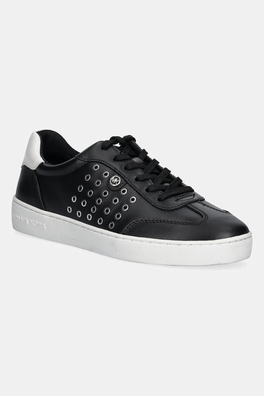 Kožené tenisky MICHAEL Michael Kors Scotty dámske, čierna farba, 43R5SCFS1L.001