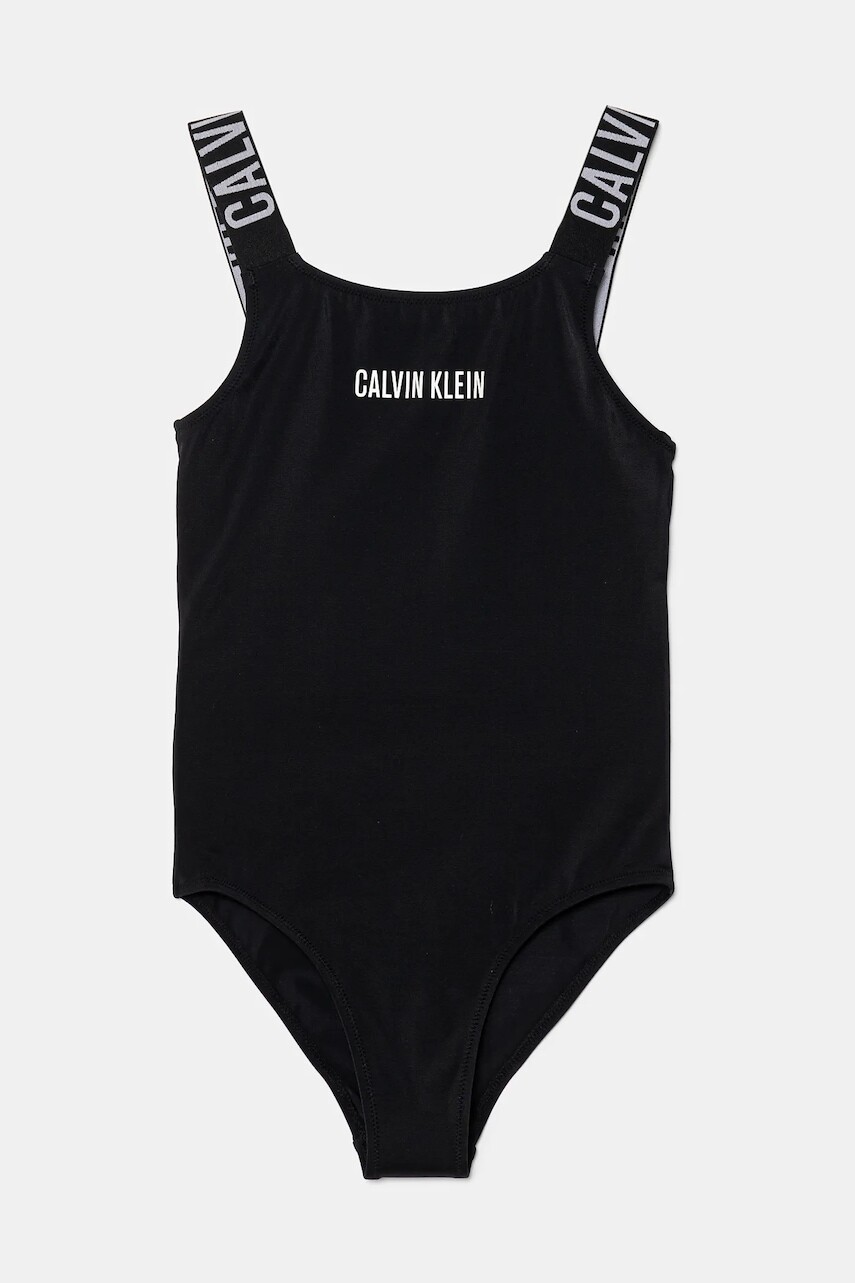 Jednodielne detské plavky Calvin Klein Jeans čierna farba, KY0KY00098