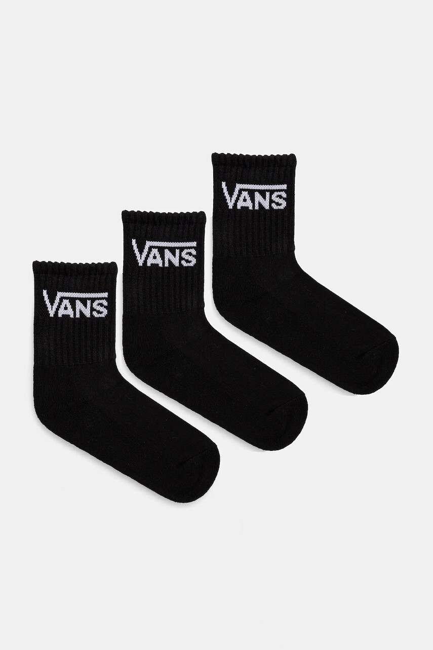 Ponožky Vans CLASSIC CREW 3-pak čierna farba, VN000GNKBLK1