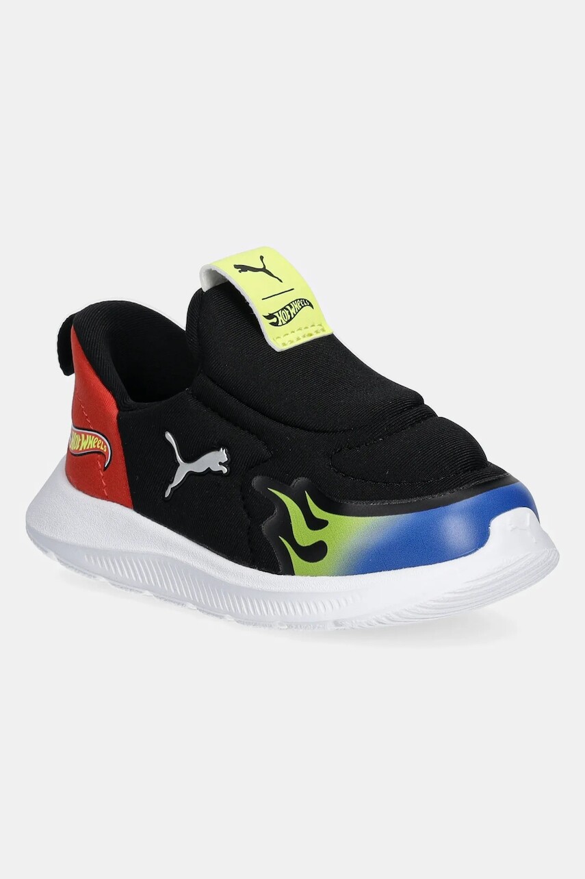 Detské tenisky Puma Fun Racer 2 SLIPTECH Hot Wheels čierna farba, 401410
