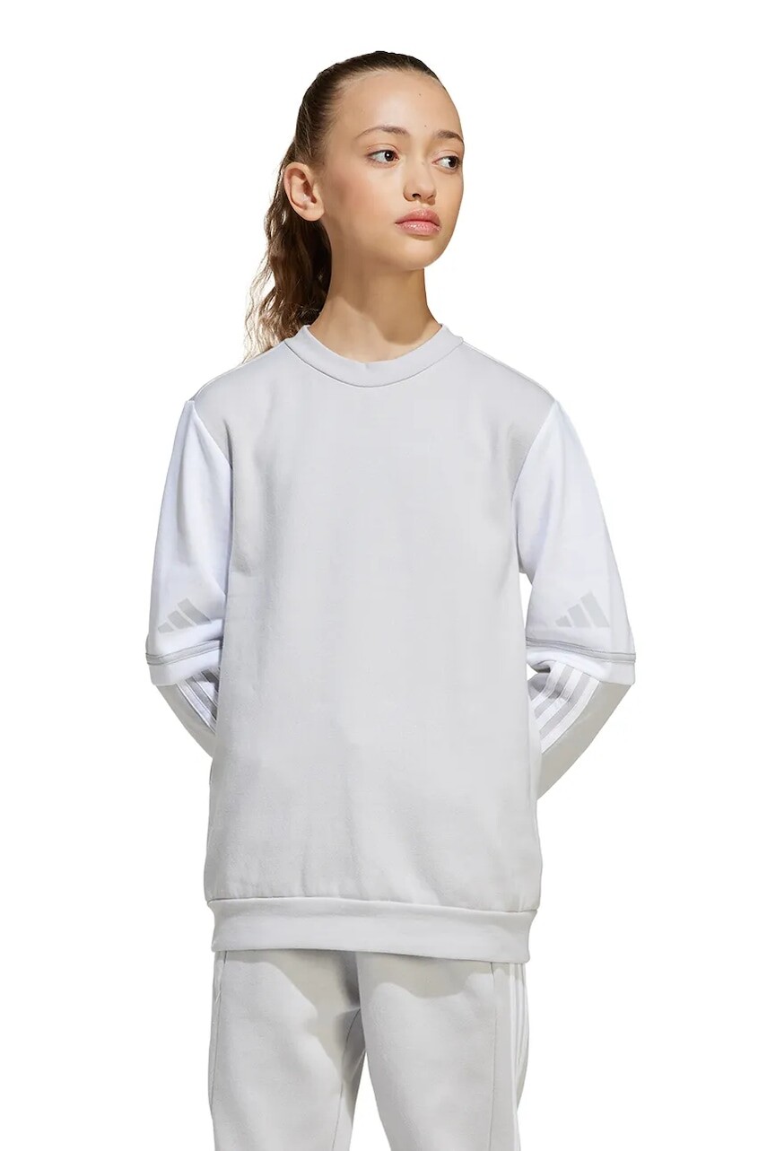 Detská mikina adidas Performance šedá farba, vzorovaná, JD4824