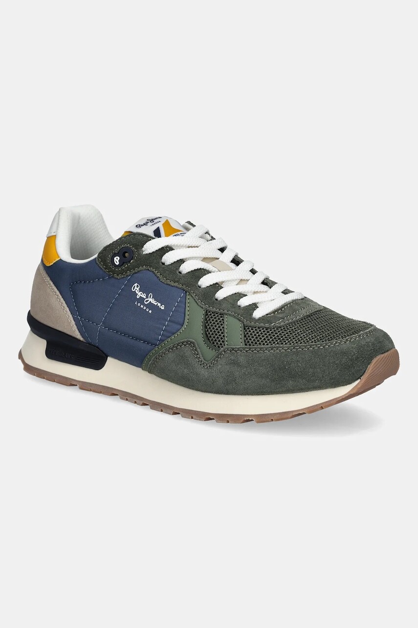 Tenisky Pepe Jeans BRIT CAMP M pánske, zelená farba, PMS40030