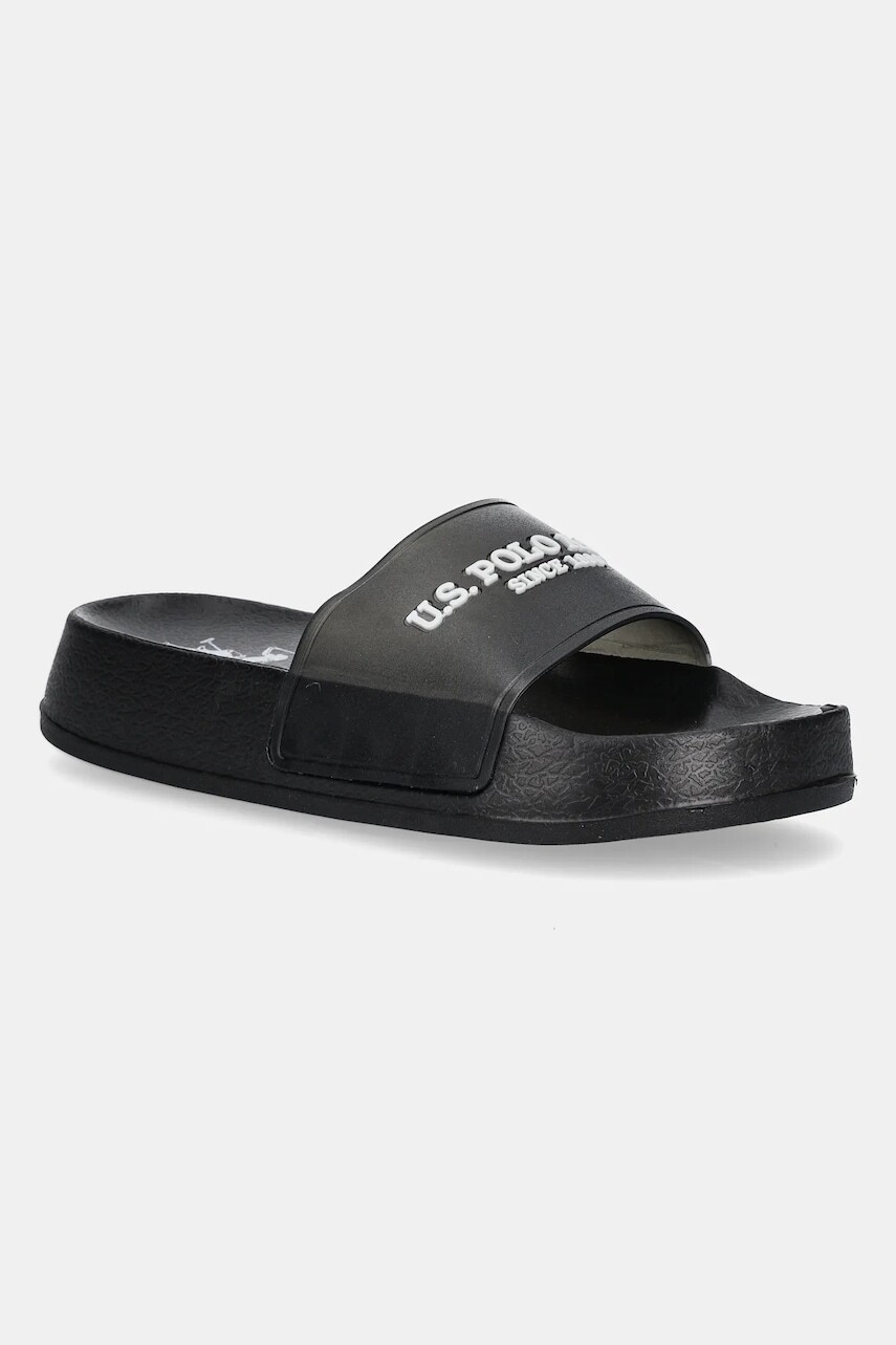Šľapky U.S. Polo Assn. AMAMI dámske, čierna farba, na platforme, AMAMI009W/5G2