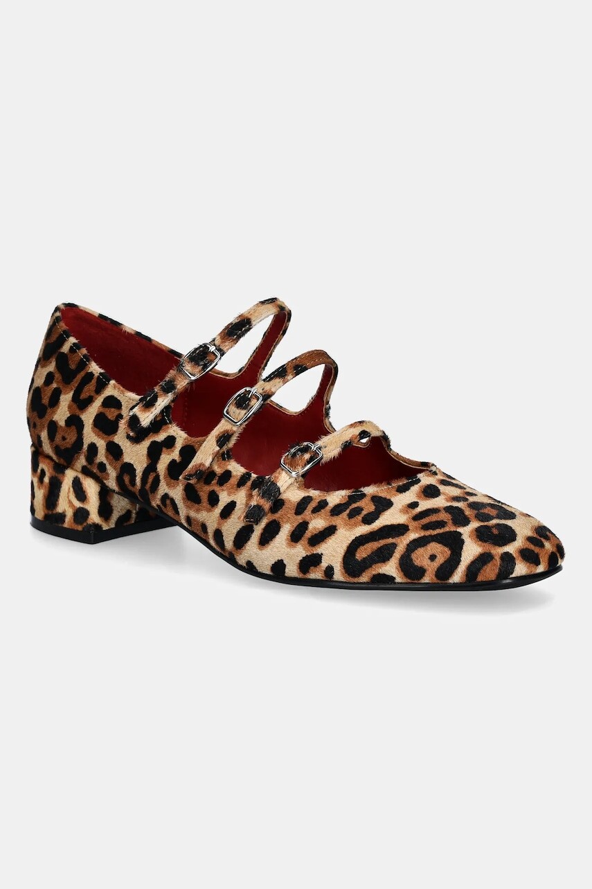 Kožené lodičky Jeffrey Campbell MARCIE-F hnedá farba, na podpätku, JCD-162-13-06