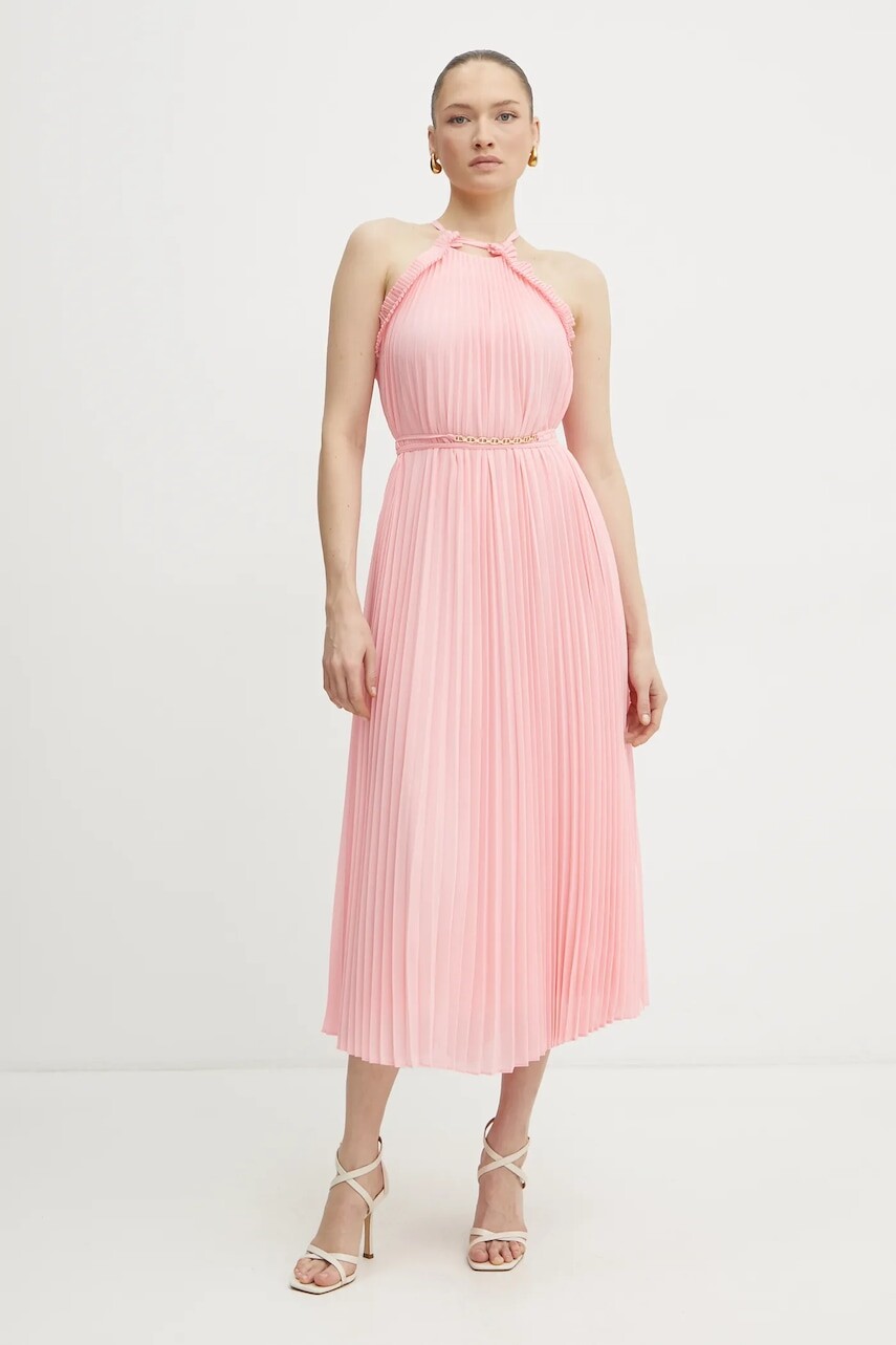 Šaty Twinset ružová farba, maxi, áčkový strih, 251TP2332