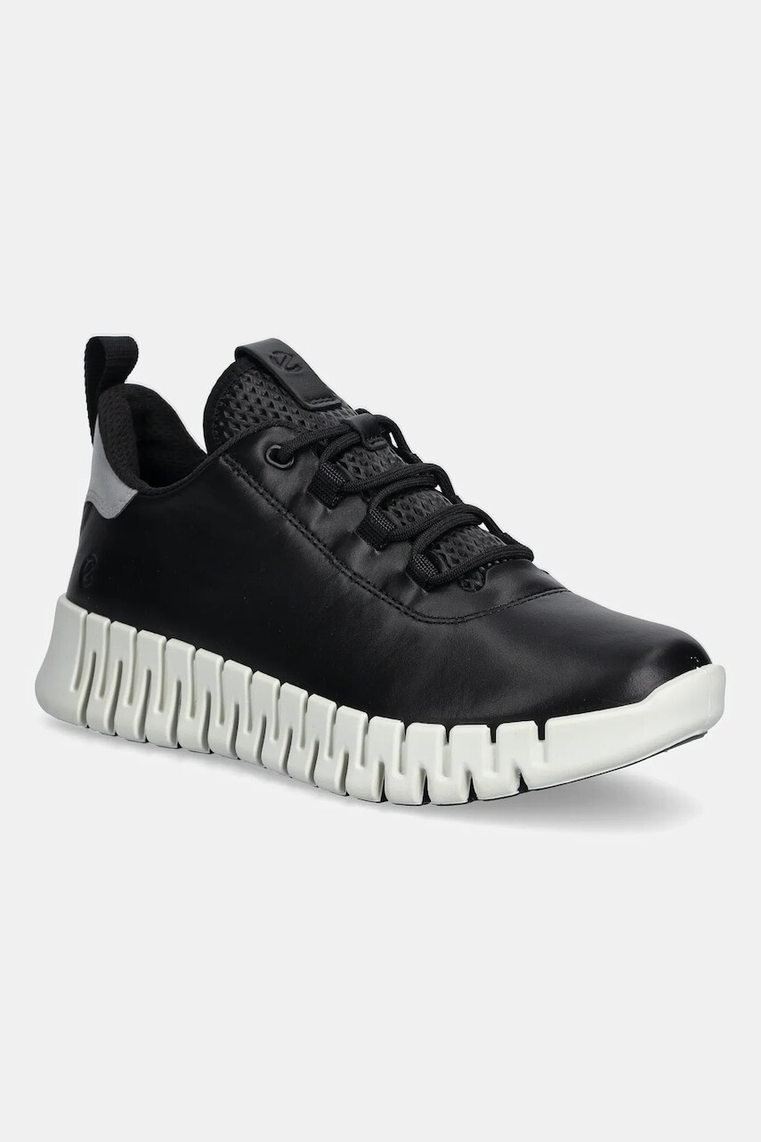 Kožené tenisky Ecco Gruuv Sneaker Lea dámske, čierna farba, 218203-60719
