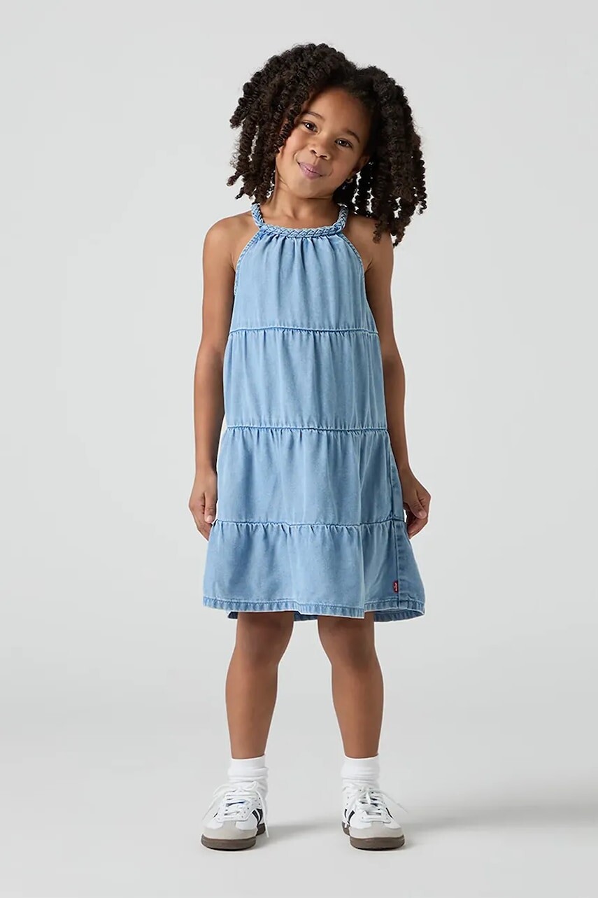 Šaty Levi's HALTER TIERED DRESS mini, áčkový strih, 3EM228