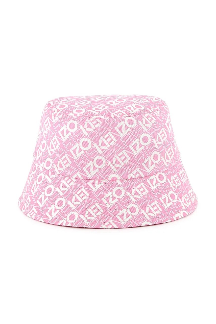 Detský bavlnený klobúk Kenzo Kids ružová farba, bavlnený, K60884