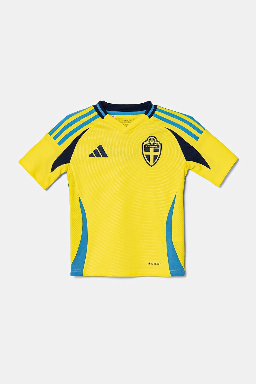Detské tričko adidas Performance žltá farba, vzorované, IP8416