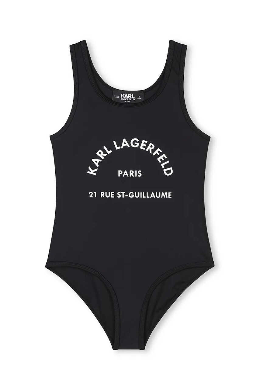 Jednodielne detské plavky Karl Lagerfeld čierna farba, Z30444
