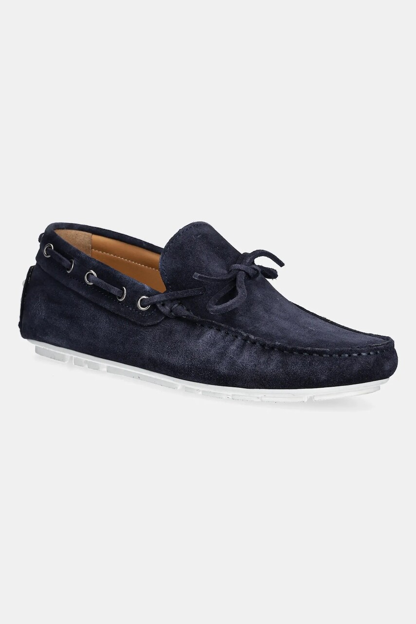 Semišové mokasíny U.S. Polo Assn. PABLO pánske, tmavomodrá farba, PABLO001M/5S1