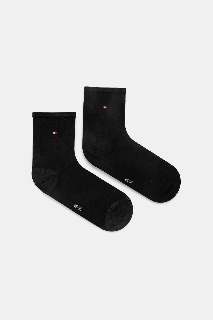 Ponožky Tommy Hilfiger 2-pak dámske, čierna farba, 701232974
