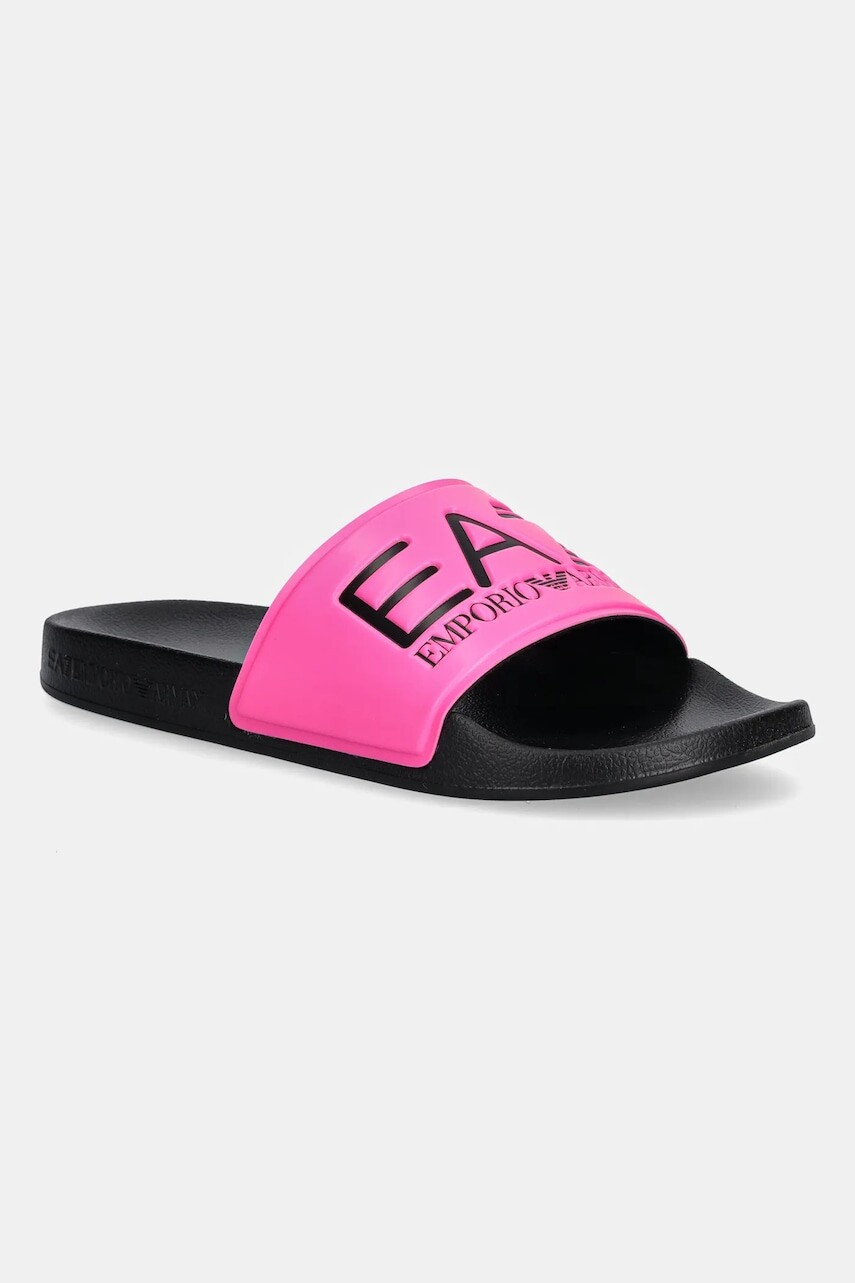 Šľapky EA7 Emporio Armani čierna farba, AF15118.7X000108