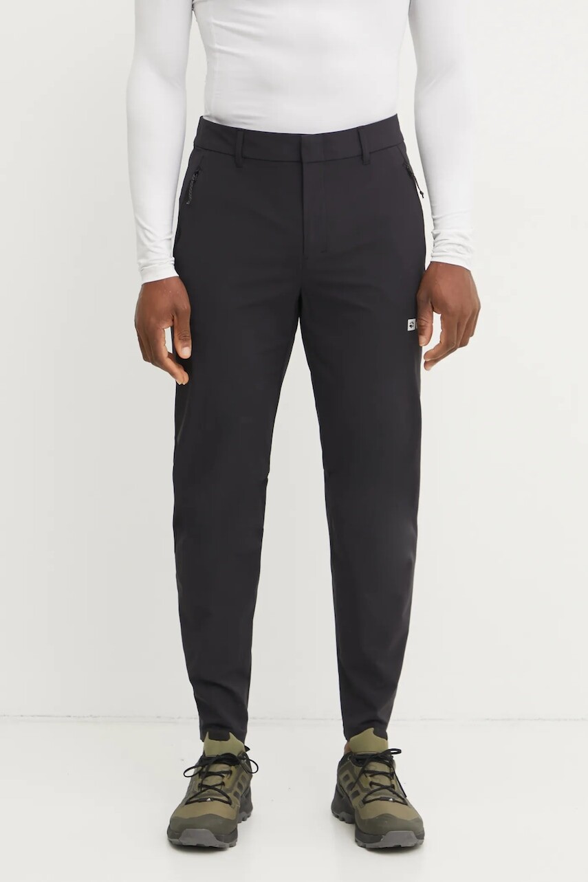 Turistické nohavice Jack Wolfskin Hikeout čierna farba, A63924