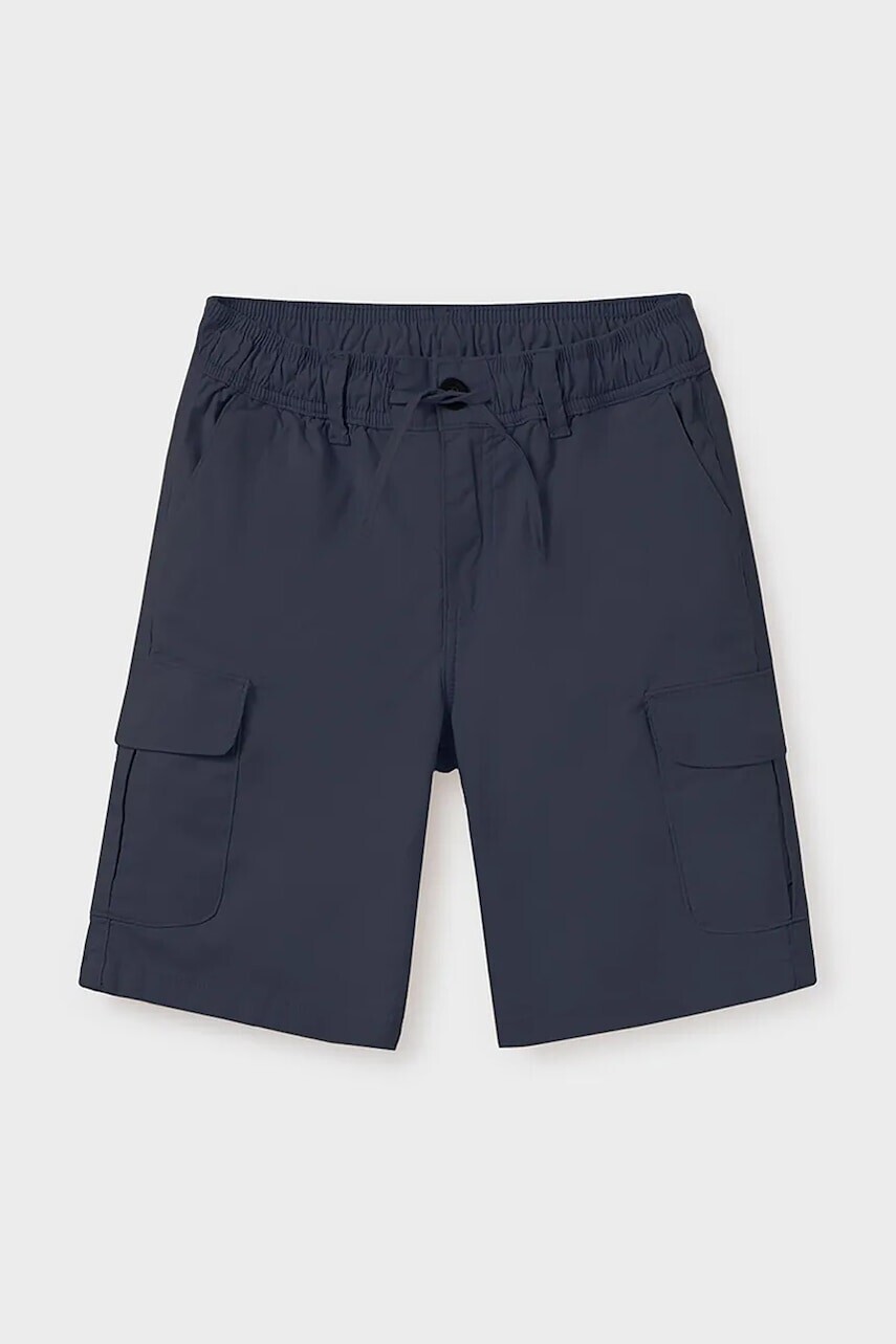 Detské šortky s ľanovou prímesou Mayoral cargo tmavomodrá farba, 6208
