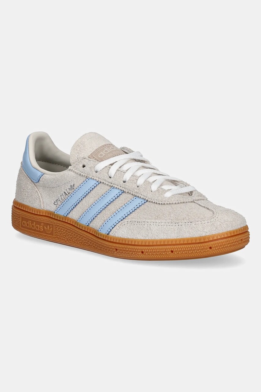 Semišové tenisky adidas Originals Handball Spezial W dámske, šedá farba, JS0241