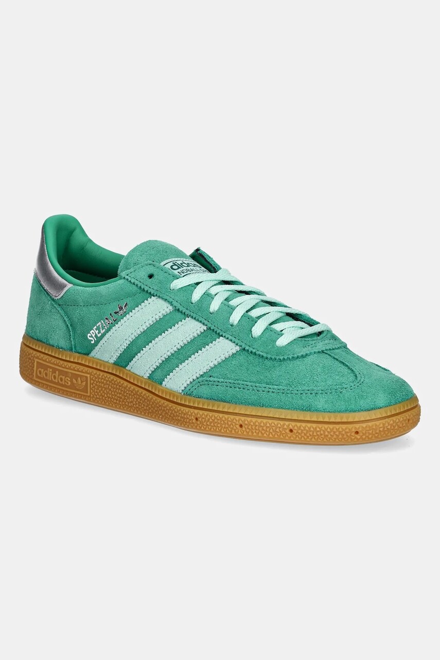 Semišové tenisky adidas Originals Handball Spezial ST W zelená farba, JS2908
