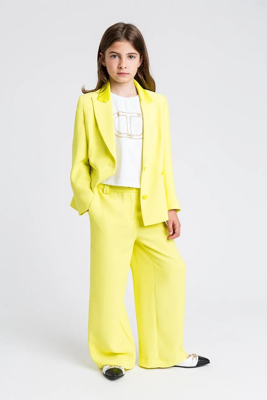 Detské sako Twinset žltá farba, 251GJ2QNA