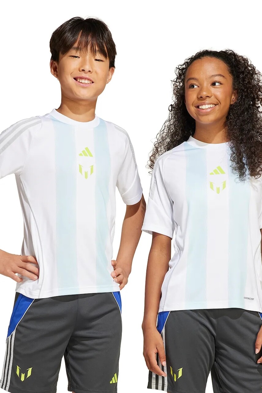 Detské tričko adidas Performance MESSI biela farba, vzorované, JI5460