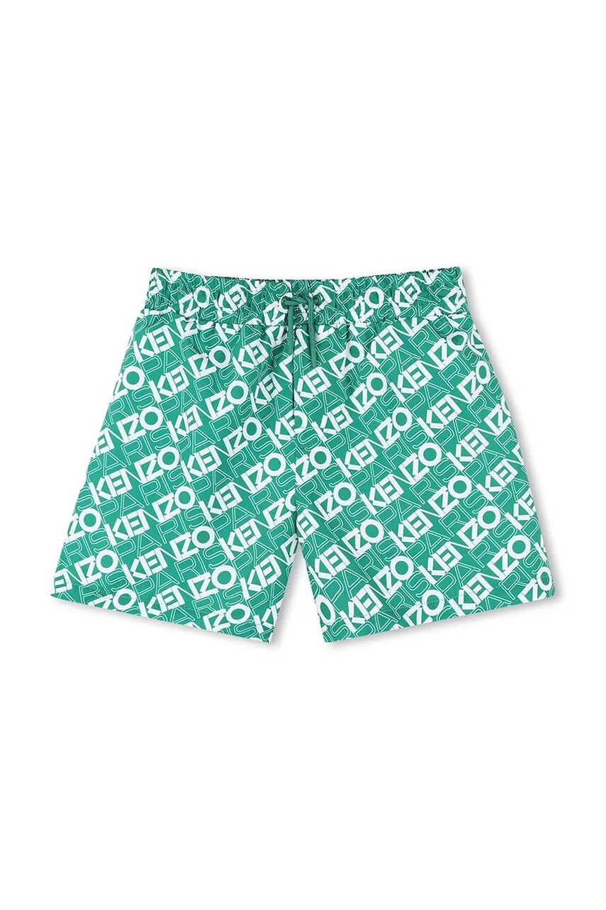 Detské plavkové šortky Kenzo Kids zelená farba, K61185
