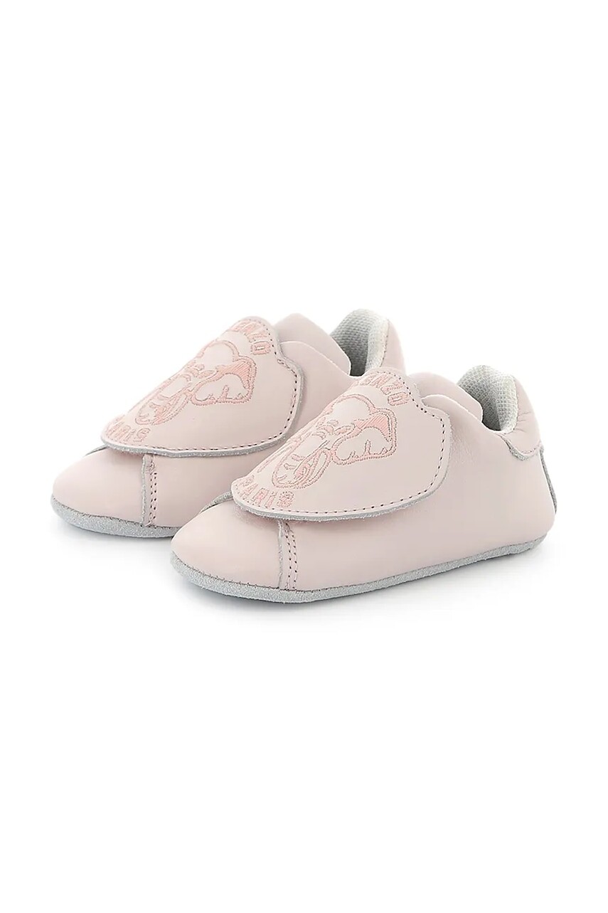 Kožené topánky pre bábätká Kenzo Kids ružová farba, K60891