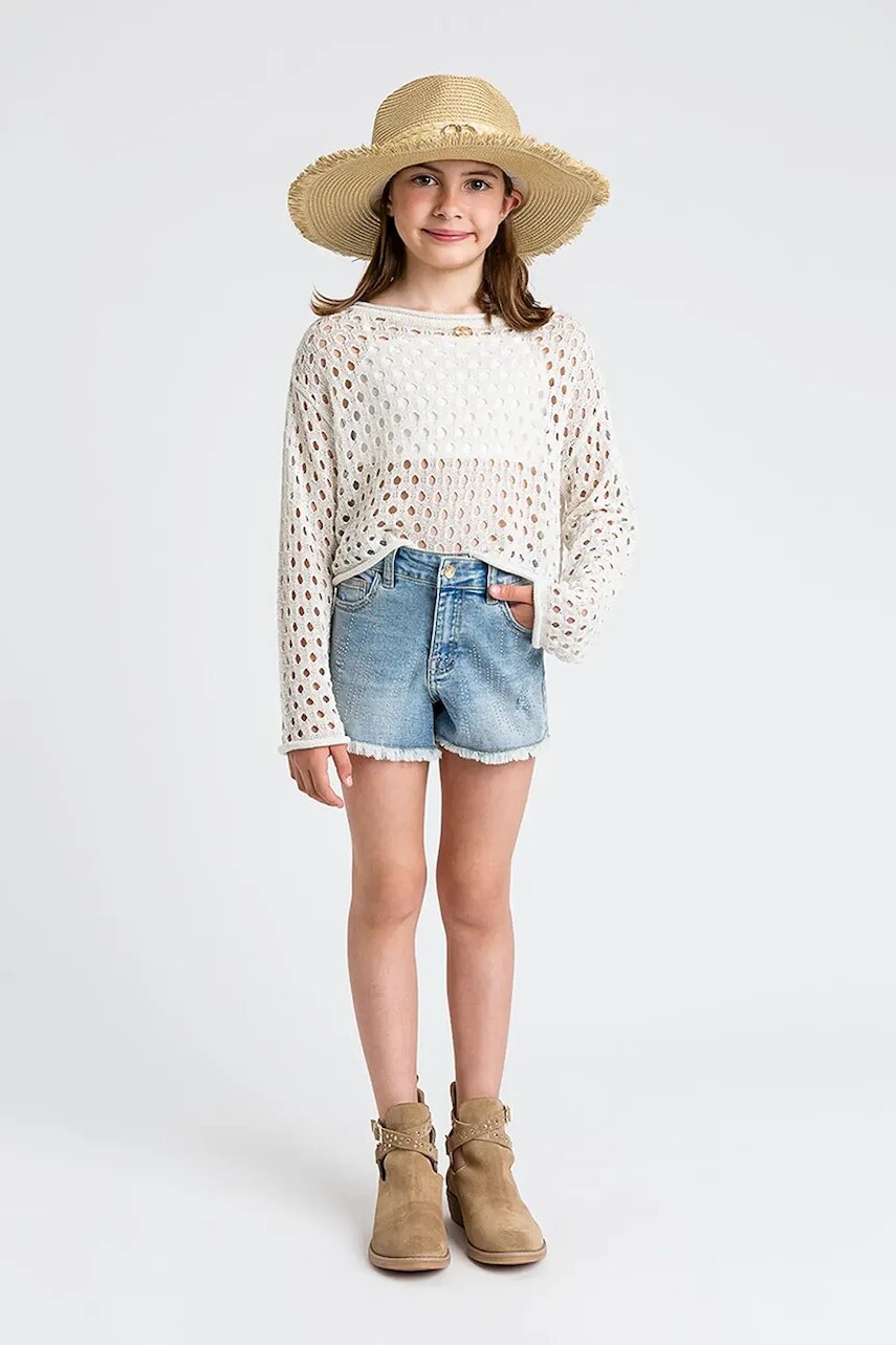 Detský sveter Twinset biela farba, tenký, 251GJ3433