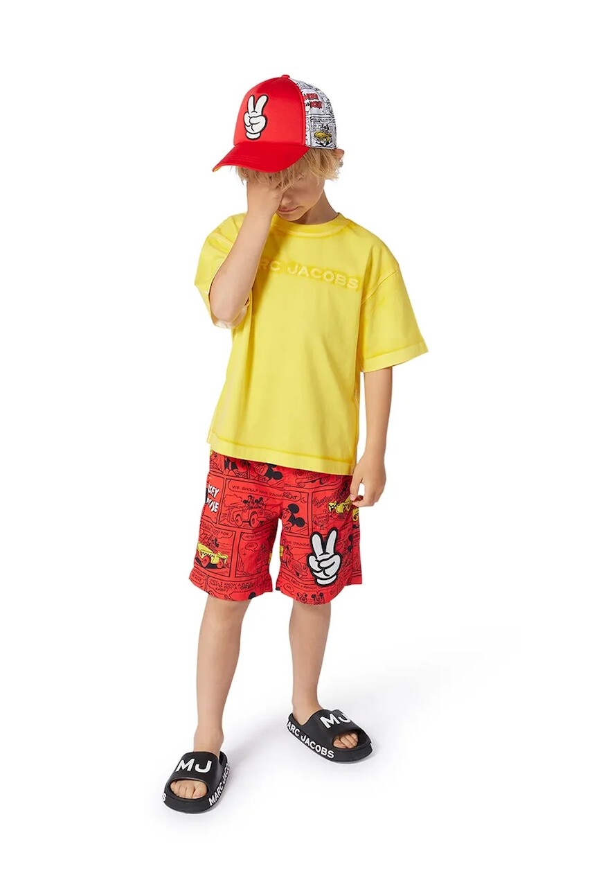 Plavkové šortky Marc Jacobs x Disney ružová farba, W60505