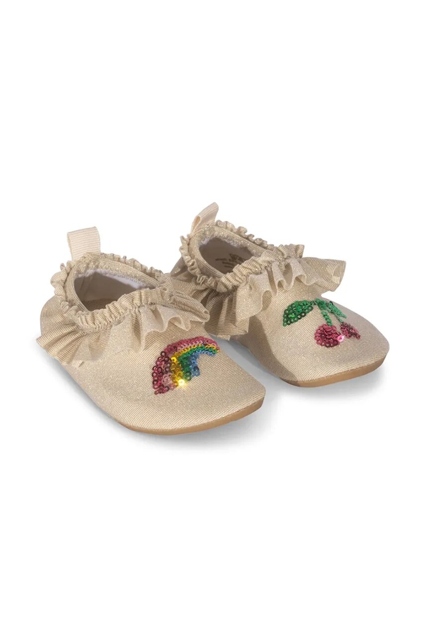 Detské topánky do vody Konges Sløjd BEATRICE SWIM SHOES béžová farba, KS102637