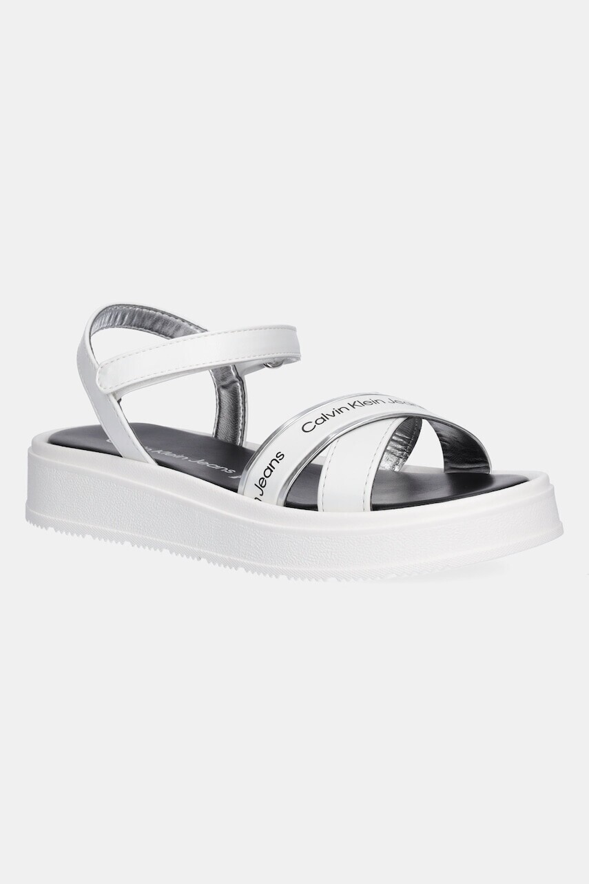 Detské sandále Calvin Klein Jeans biela farba, V4A2-82054